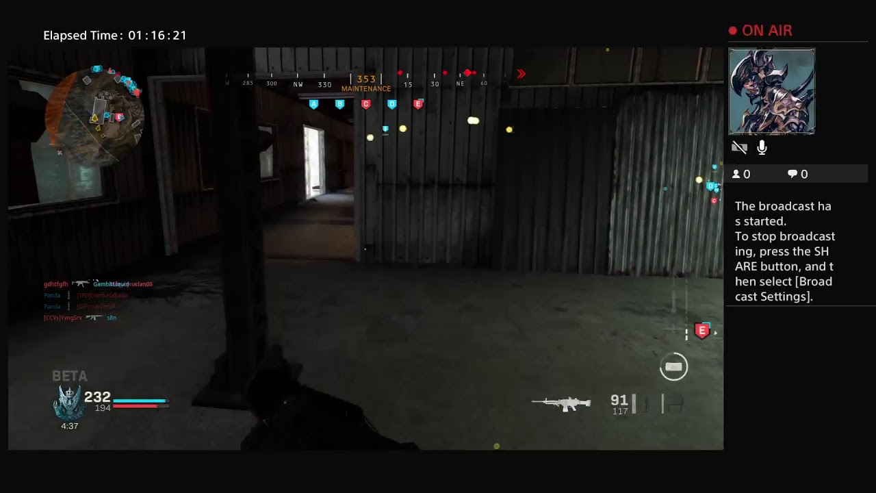 CoD mw 32v32 ground war x-plat beta play