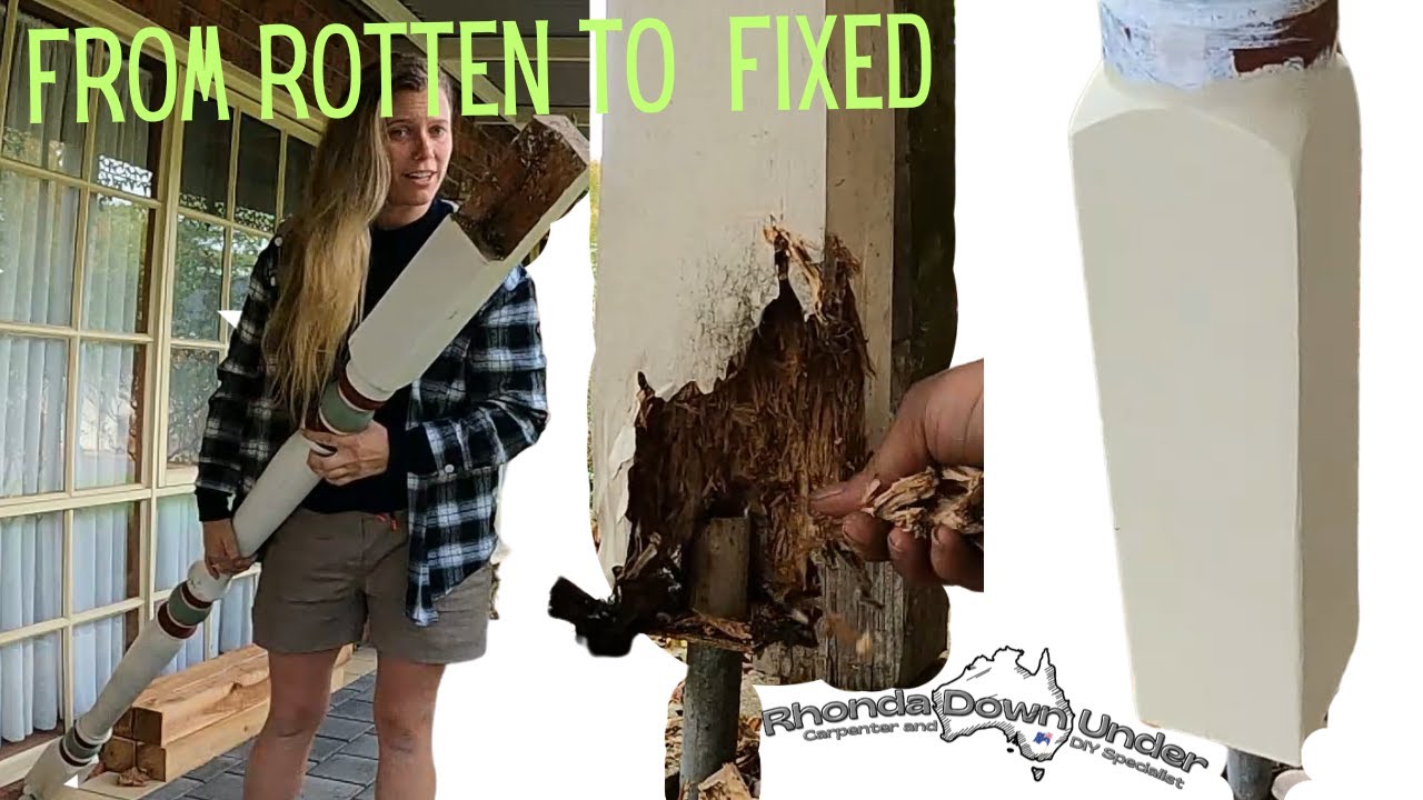 Repairing rotten verandah posts with a scarf joint