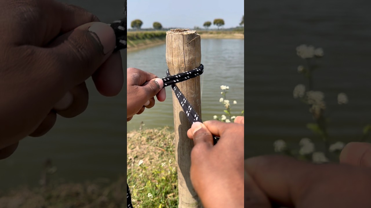 Ultimate Knot to Secure Rope on a Pole! 🪢🔥