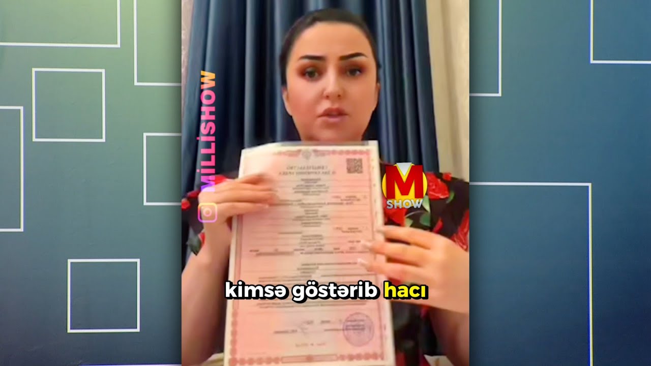 Şok! Afət Fərmanqızı nikah kağızı ilə diplomunu ictimailəşdirdi!