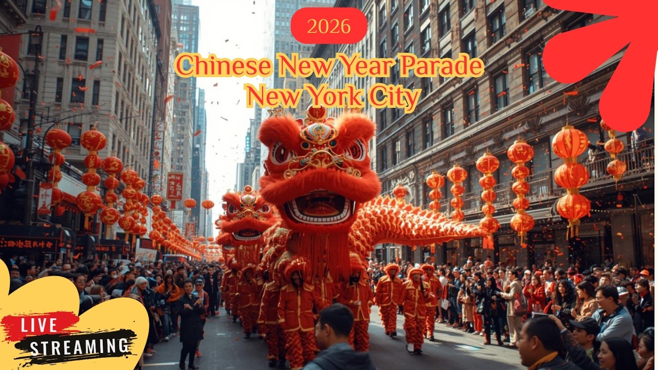 🔴 LIVE Chinese New Year Parade 2026 🐉 | New York City Lunar New Year Celebration