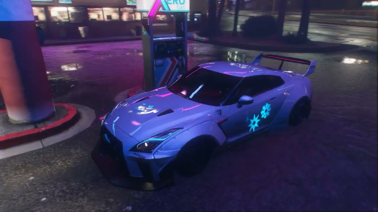 FiveM / Gta 5 ANIMATED LIGHTS / NISSAN GTR /Oni  - Animated lights + Changeable Color + NVE