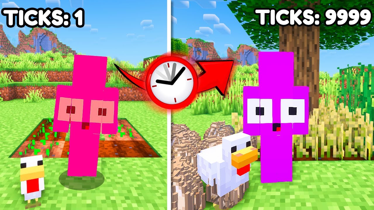 MINECRAFT MAS A CADA DANO OS TICKS AUMENTAM!!!