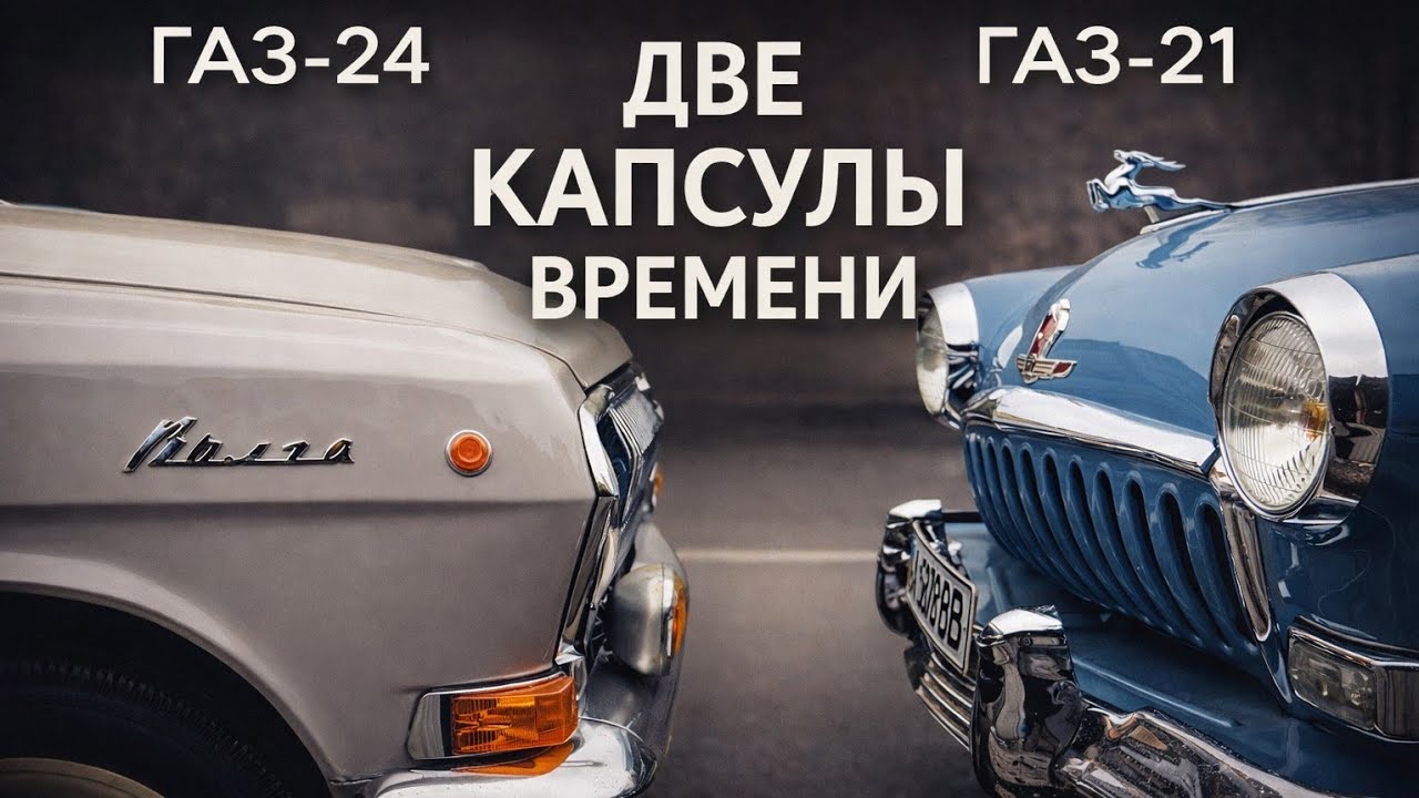 Две капсулы времени: ГАЗ-21 (1960) и ГАЗ-24 (1967) в состоянии новых.