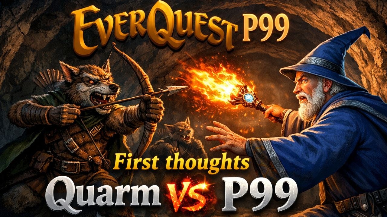 EverQuest P99 Quarm vs Project 1999 first impressions Wizard in The Warrens Huntmaster Furgrl Camp