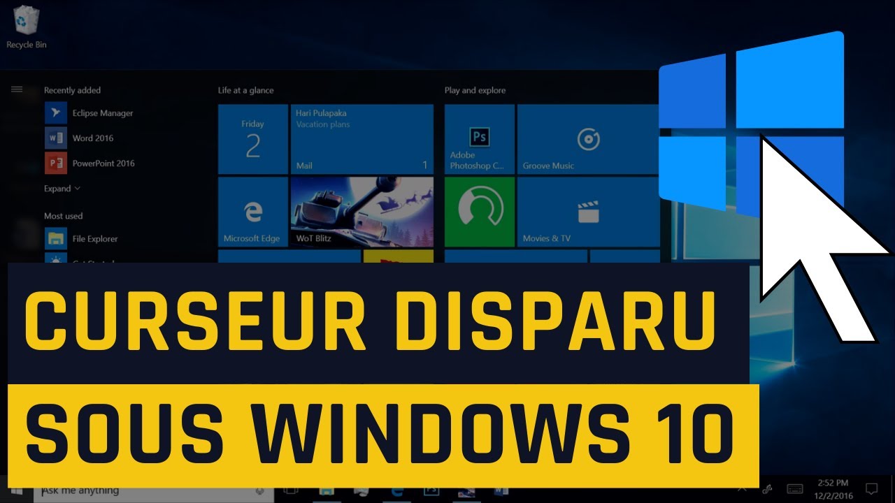Curseur de la souris disparu sous Windows 10 [R&eacute;solu]
