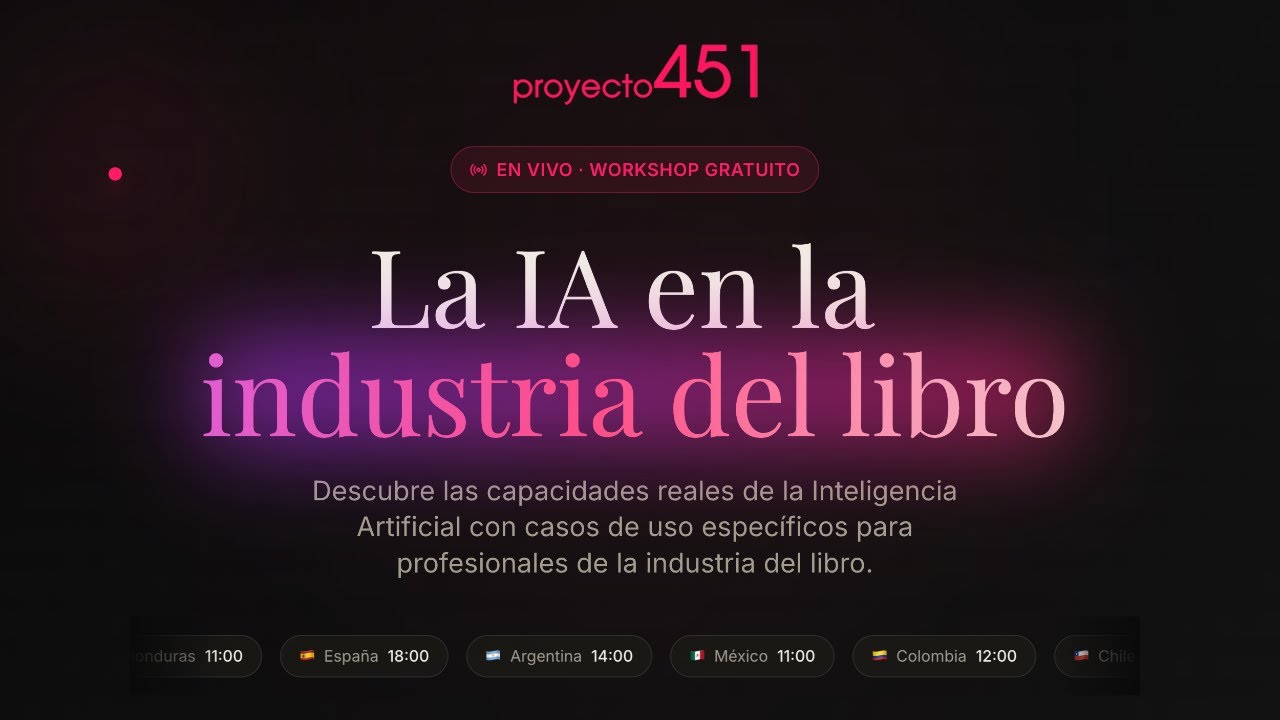 Inteligencia Artificial aplicada a la industria del libro (Workshop 2026, día 2)