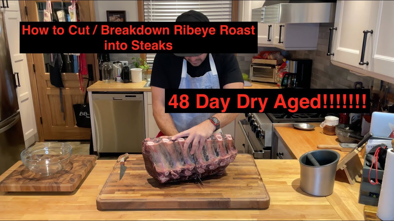 Как нарезать/разделить 48-дневный выдержанный рибай на стейки. 109 4K