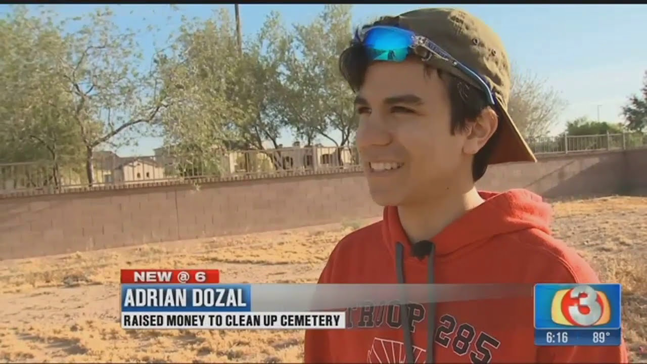 A Chandler teen cleans up a neglected cemetery