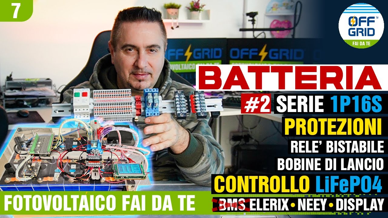 BATTERIA: Serie, Bilanciatore e Protezioni Fotovoltaico (Elerix, Relè Bistabile, Bobine di Lancio)