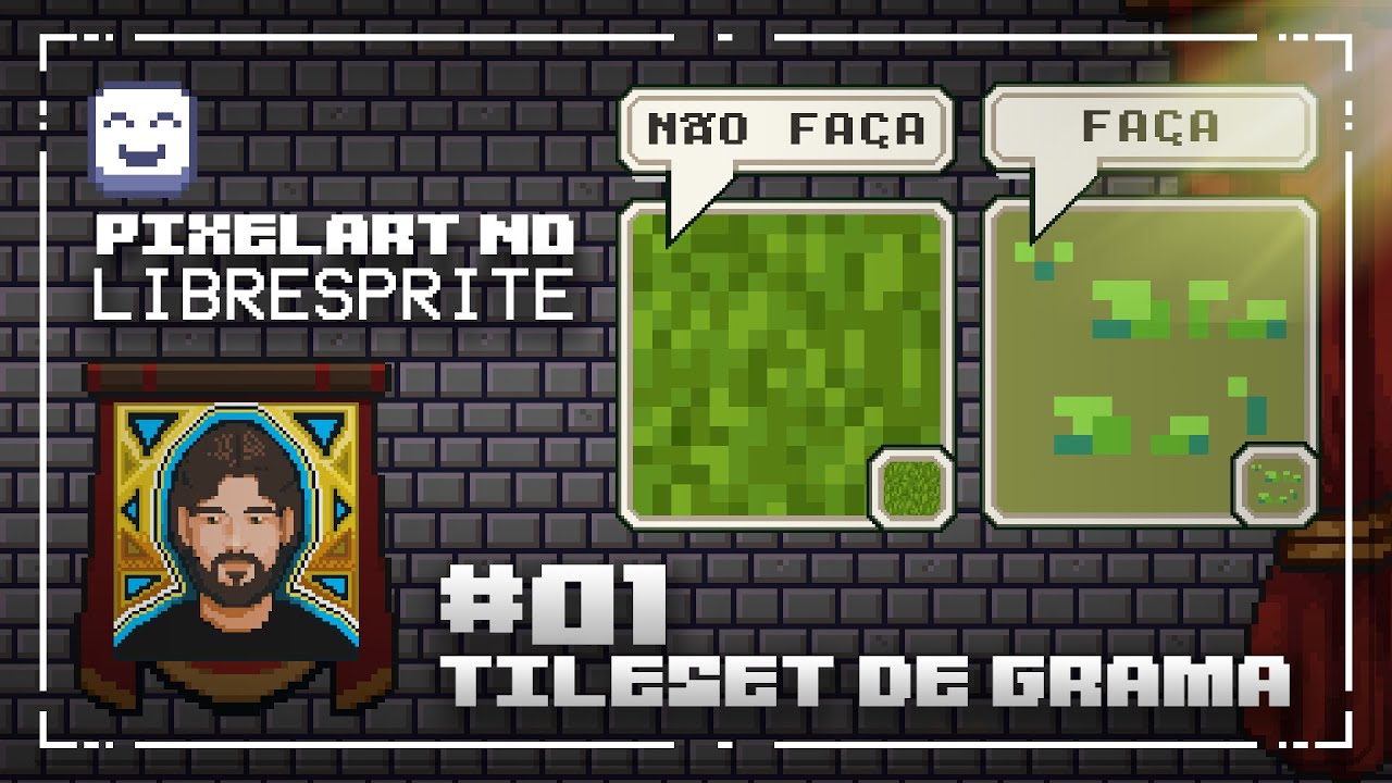 Como criar tiles de grama para jogos top-down em pixel art estilo Zelda
