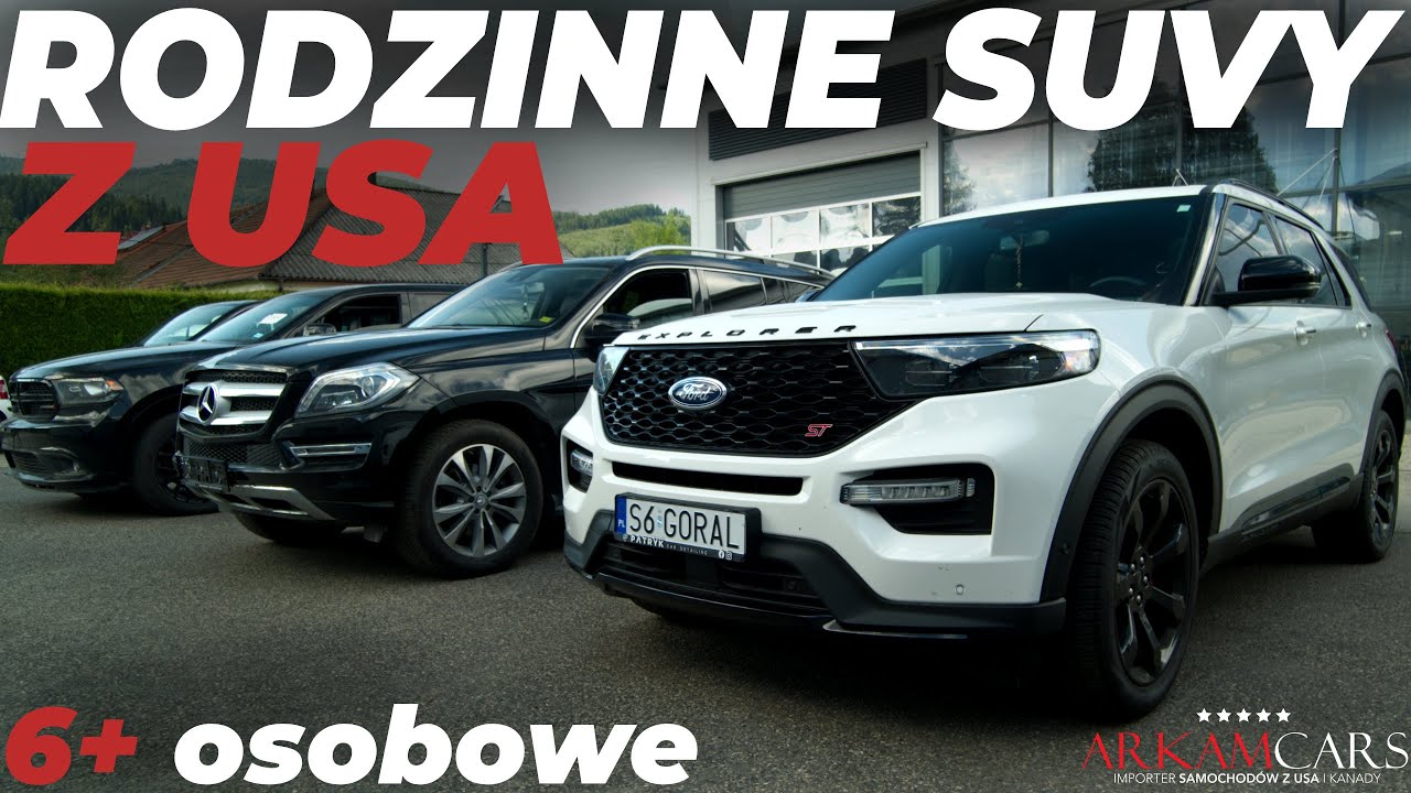 FORD EXPLORER ST, DODGE DURANGO, MERCEDES GL | 6+ OSOBOWE SUVY Z USA!