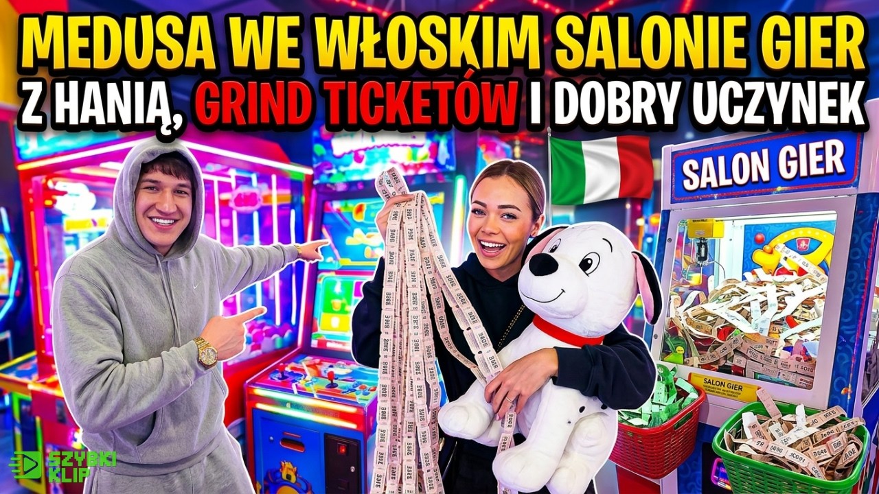 GIGANTYCZNY GRIND TICKETÓW! Medusa i Hania we włoskim salonie gier 🎟️🐶