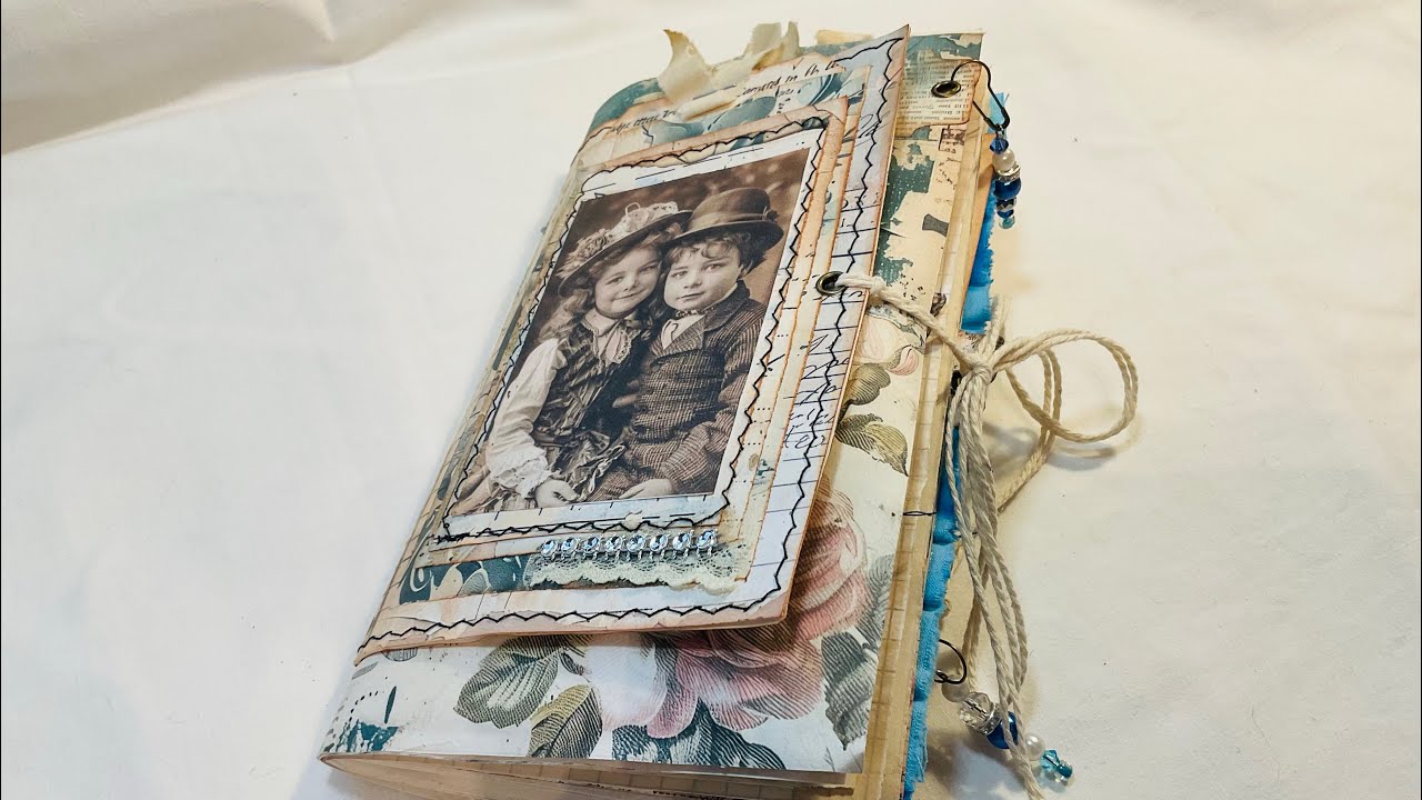 Edwardian French Blue chunky junk journal - @taylormadejournals9662 kits