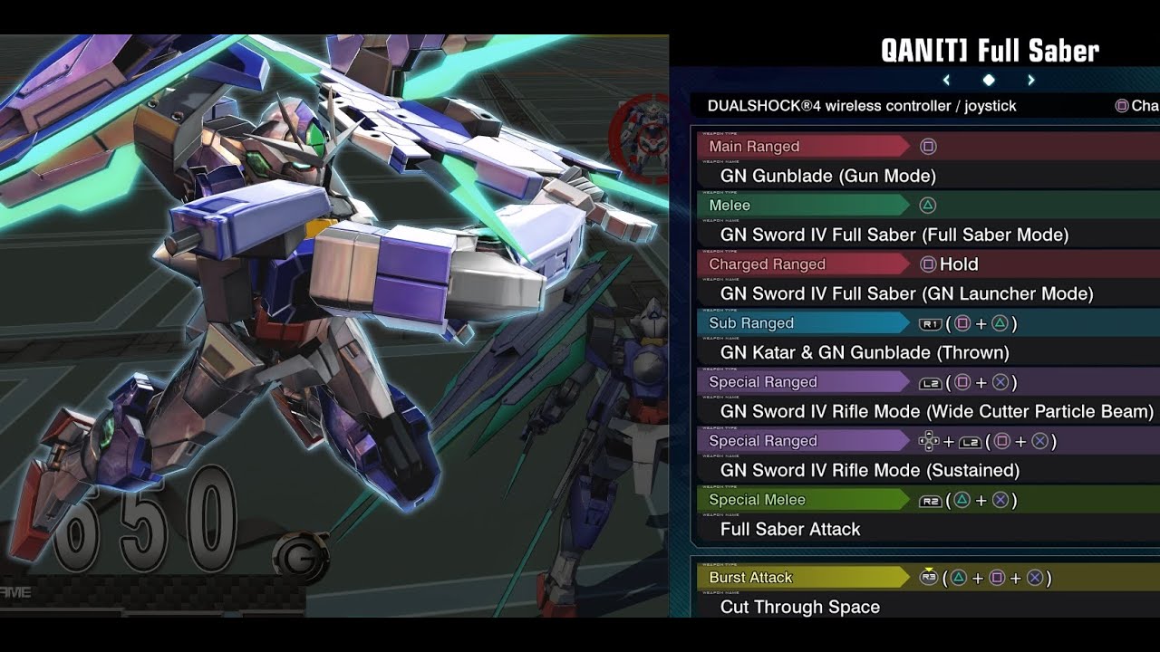 00 QAN[T] Full Saber - Gundam Extreme Versus Maxi Boost ON Combo Guide