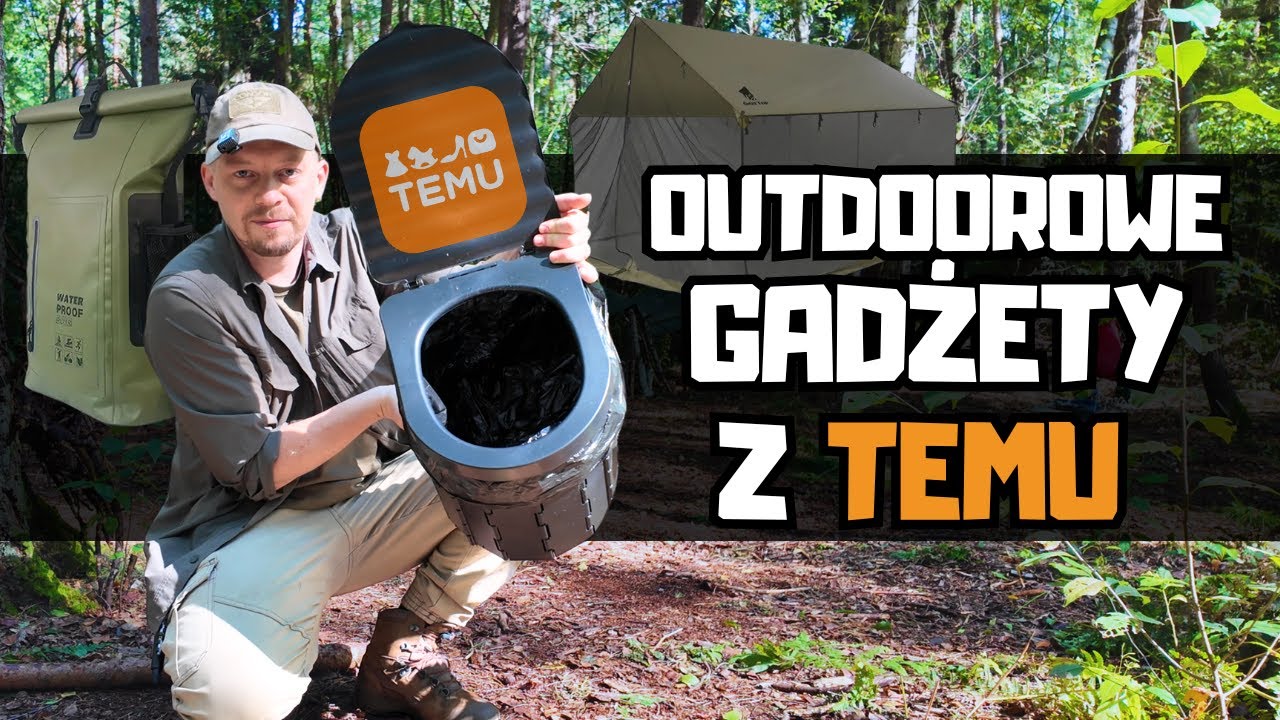 GADŻETY OUTDOOR z TEMU: plecak wodoodporny, turystyczna toaleta i inne