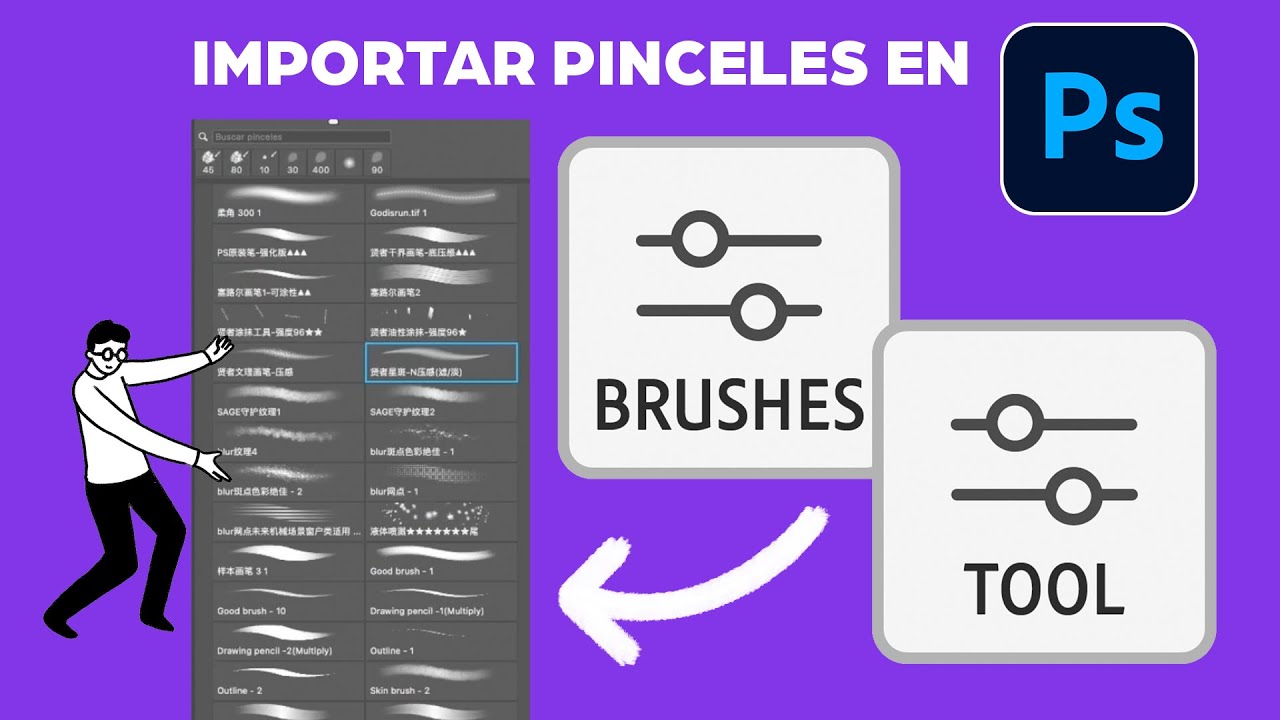 Importar pinceles a Photoshop (Pack de pinceles en la descripci&oacute;n)