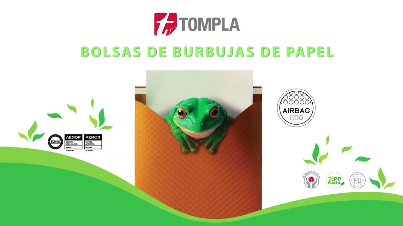 Video Tompla: Bolsas de Burbujas de Papel | ECO AIRBAG🍃