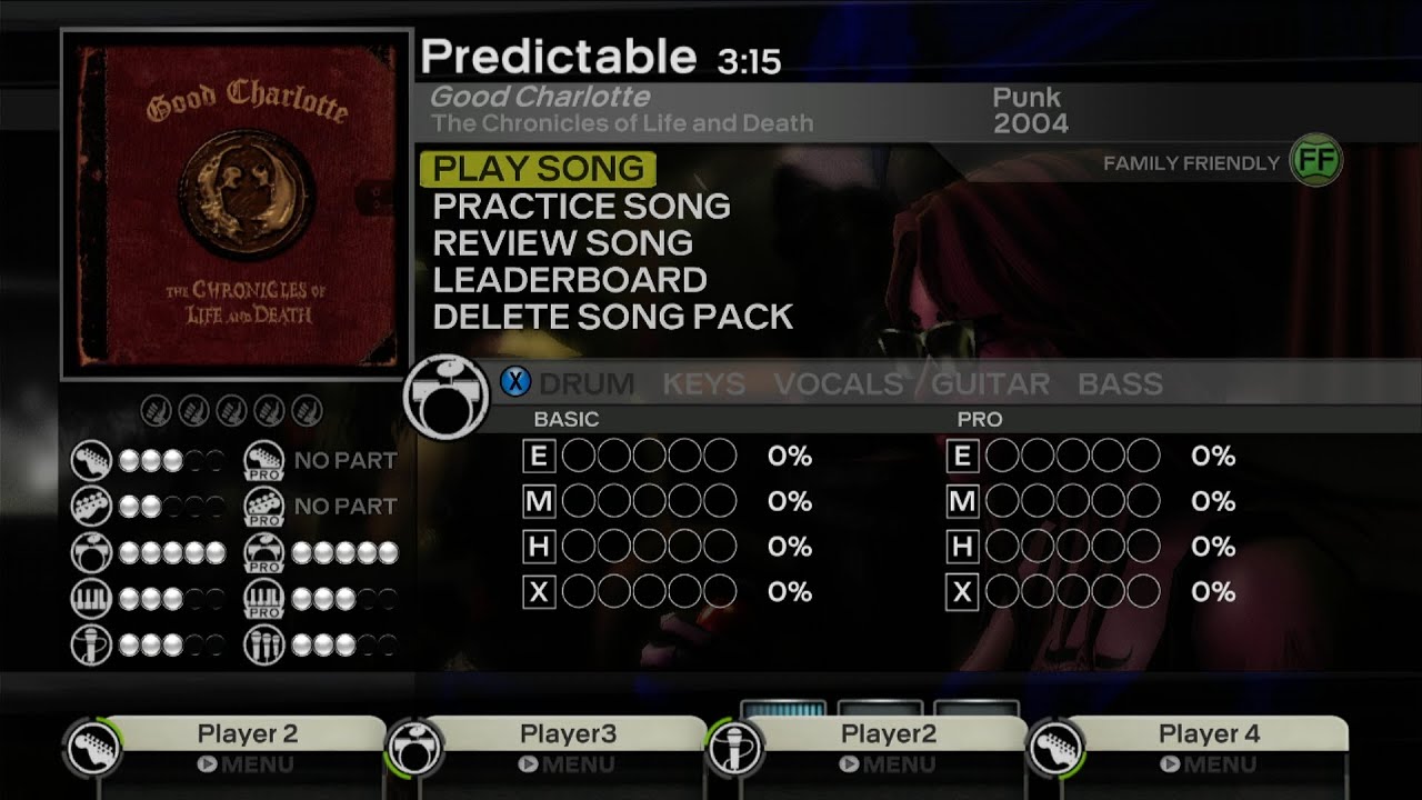 Rock Band 3 DX: Good Charlotte - Predictable (UPDATE) [[Chart Preview]]