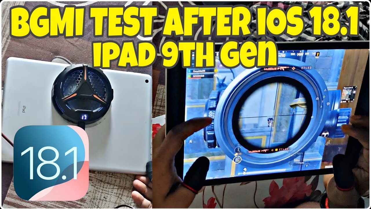ipad 9th gen BGMI/pubg test after iOS 18.1 update #bgmi #pubg #ios18