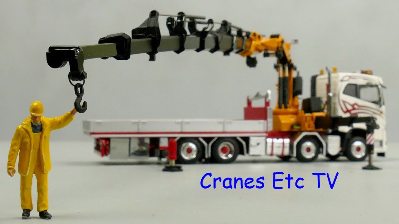WSI Volvo FH4 Flatbed + Fassi 'Tommy's Kranbilar' by Cranes Etc TV