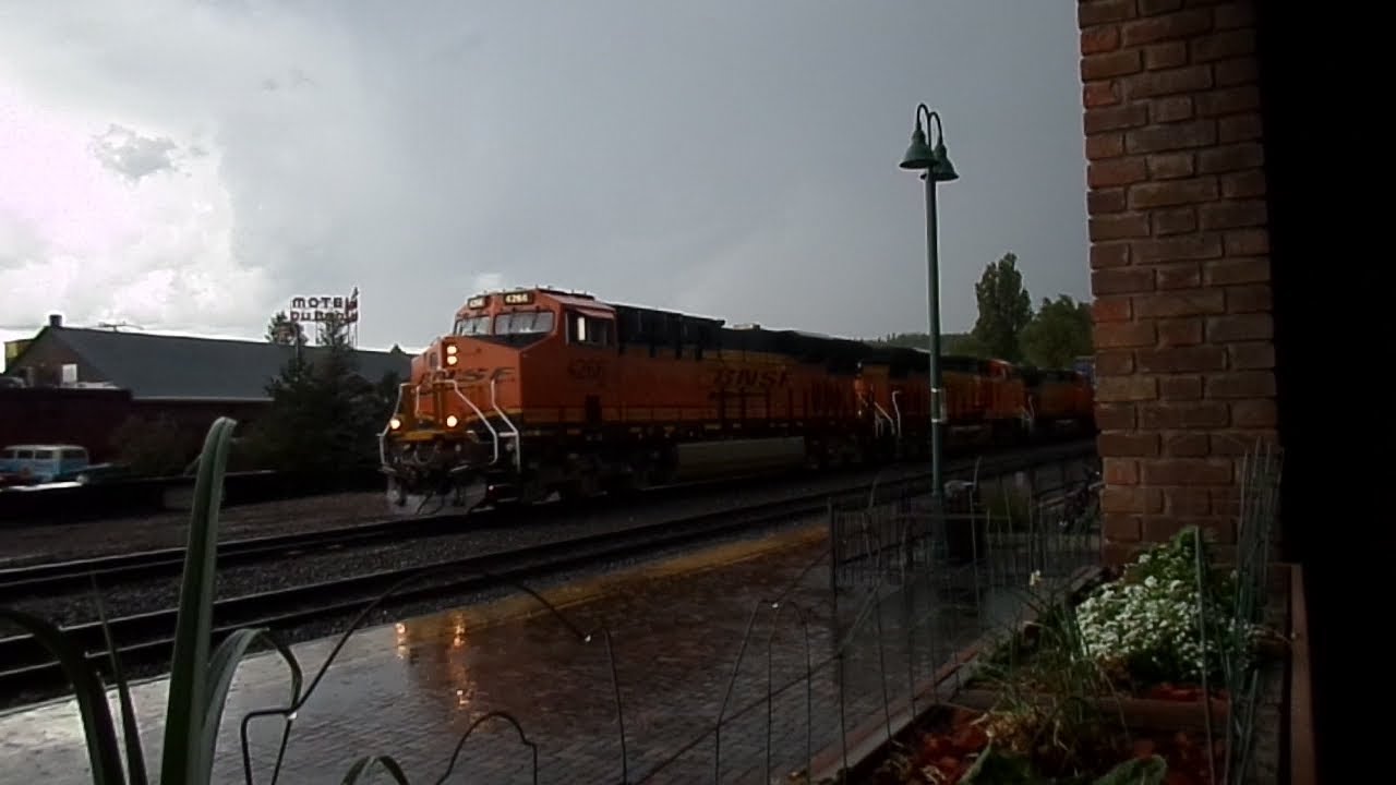 Thunderstorm Railfanning in Flagstaff, Az!