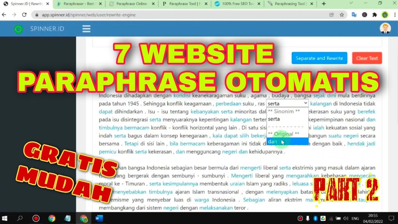 7 WEBSITE PARAFRASE OTOMATIS UNTUK MENGHILANGKAN PLAGIASI