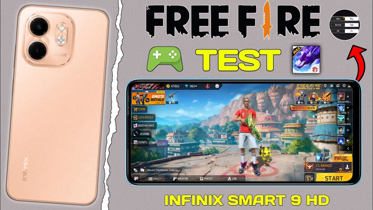 Infinix Smart 9 HD My Experience Gaming Test With Free Fire Test // With 3GB RAM + 64GB