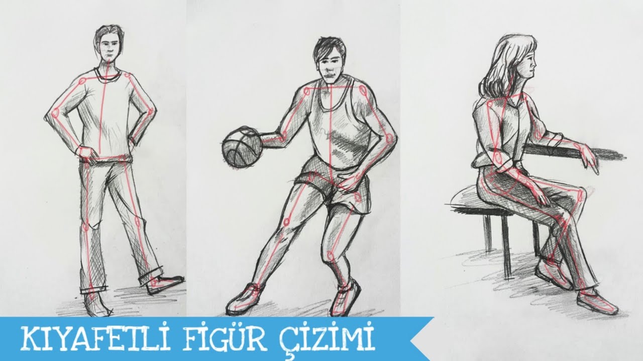 Çizim Ders 12 / Kıyafetli Figür Çizimi