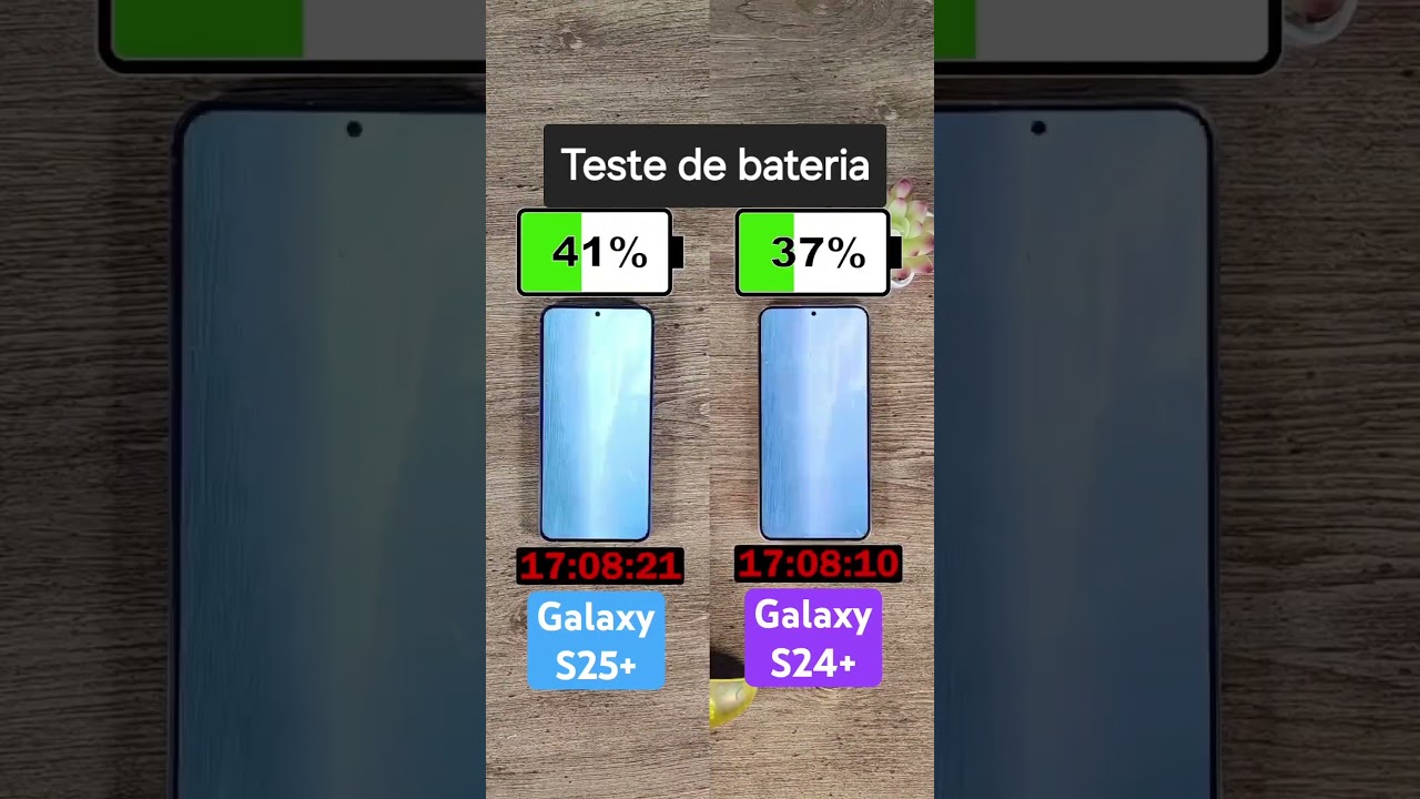 Teste de bateria S25+ vs S24+ #samsung #android #fyp