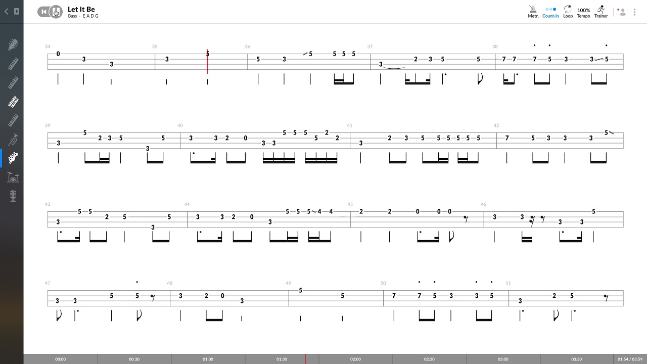 The Beatles - Let It Be (BASS TAB PLAY ALONG)