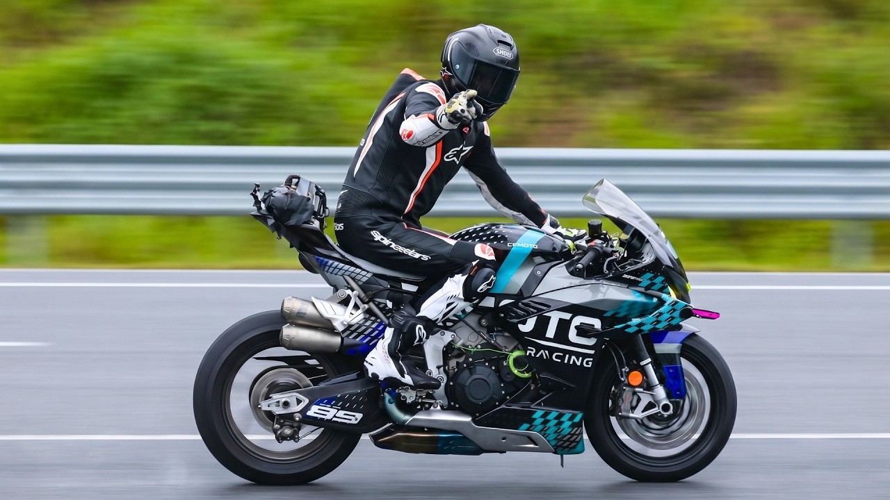 China's Fastest Superbike! CFMoto V4SR-RR Speed Test [RAW SOUND]