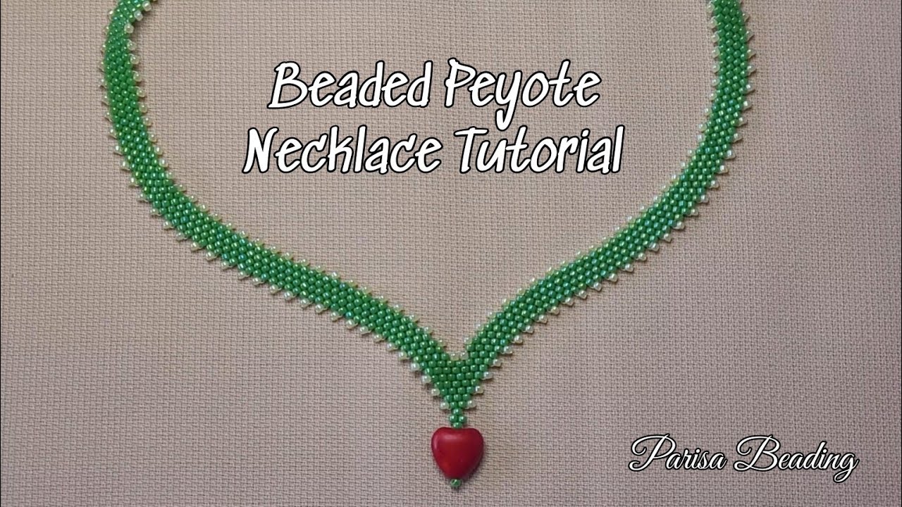 Elegent Peyote stitch beaded Necklace Tutorial 💖