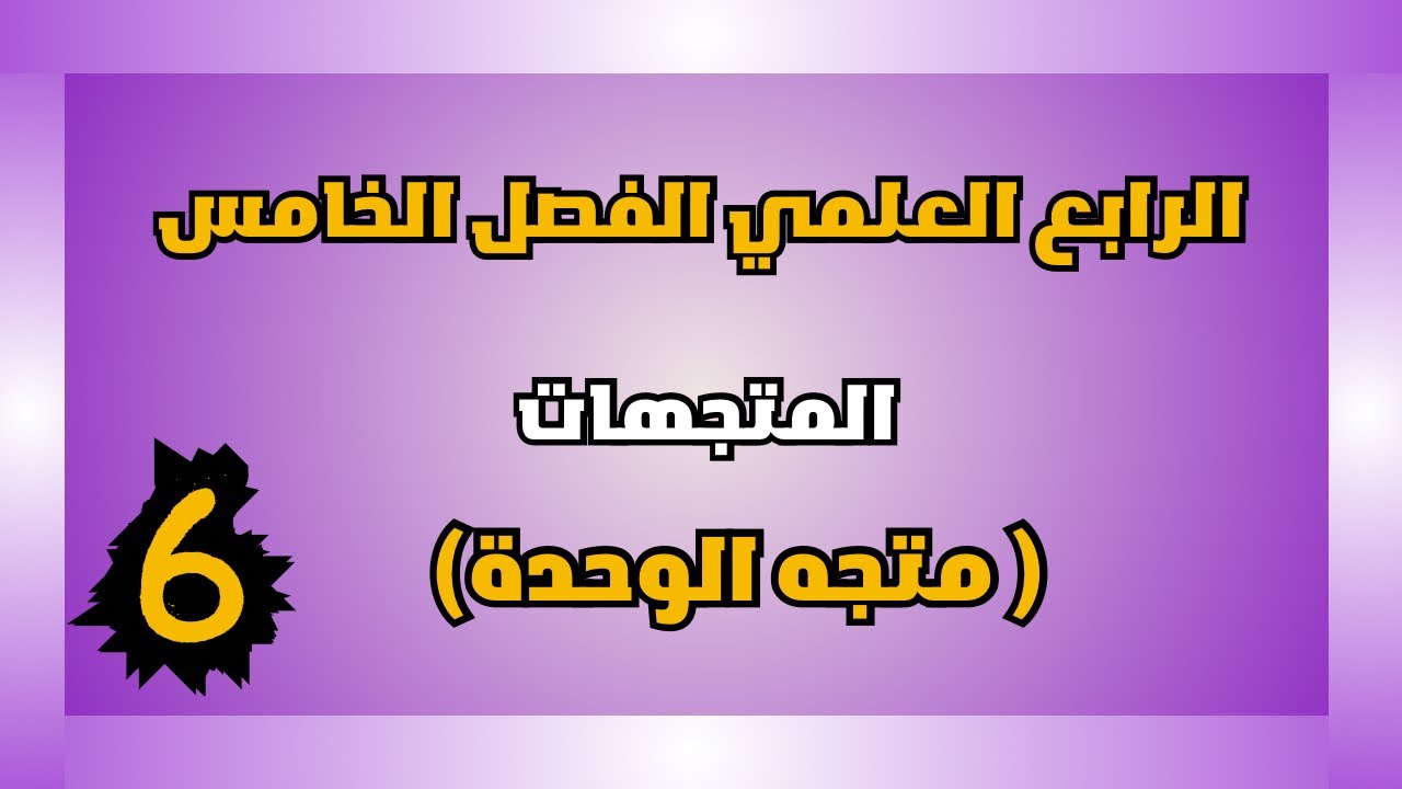 متجه الوحدة رياضيات الرابع العلمي الفصل الخامس احمد العبدالله | م 6
