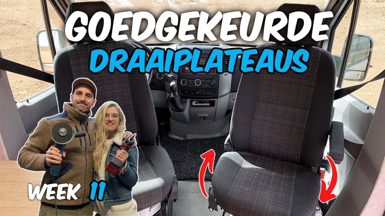 Draaiplateaus plaatsen in onze camper, goedgekeurd door de RDW