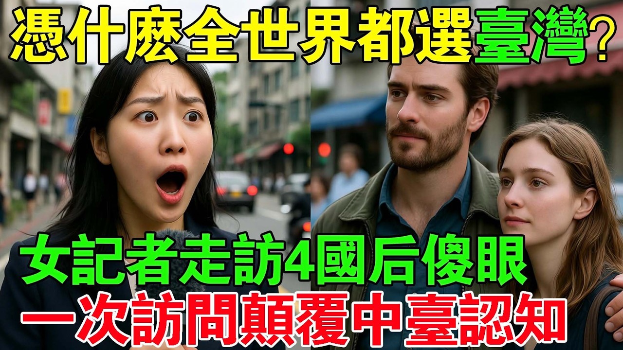 「為什麼全世界會選擇臺灣？」一名女記者原本想證明自己的家鄉更加優越，但在親身走訪四個不同國家後，卻看見了截然不同的現實；最終的訪談結果震撼全球，也讓她開始懷疑自己一直以來深信不疑的一切。