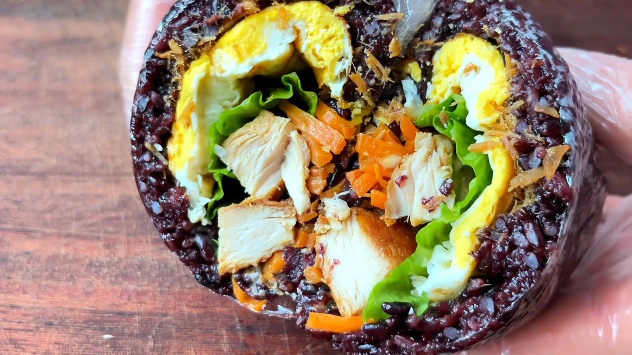 孩子超愛！超Q彈紫米飯團，餡料塞到爆…營養美味一吃就上癮！ #美食 #做飯 #中餐 #家常菜 #菜譜