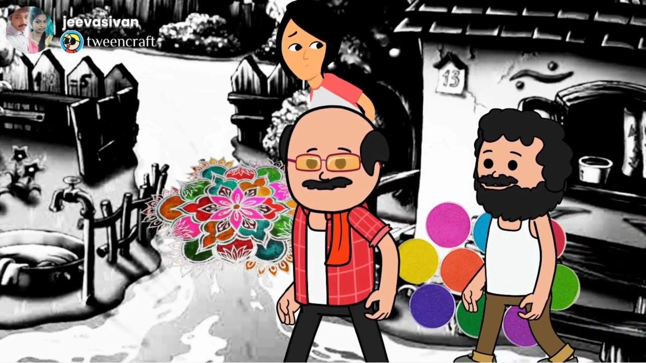 Part-470 இரவில் கோலம் போடும் போது பயந்த சந்தியா #jeevasivan #thoothukudislang #village #trend