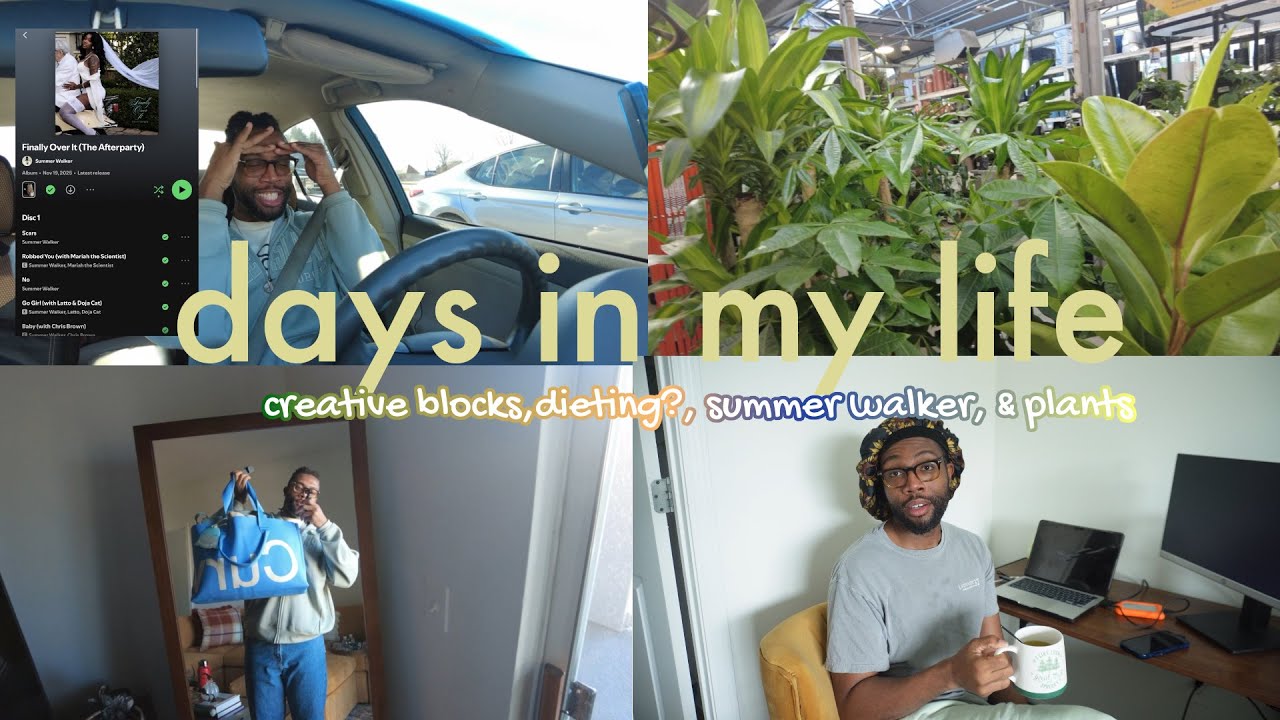 DIML vlog + chit chat coming out of a creative block, dieting?, summer walker album, & plant huntin