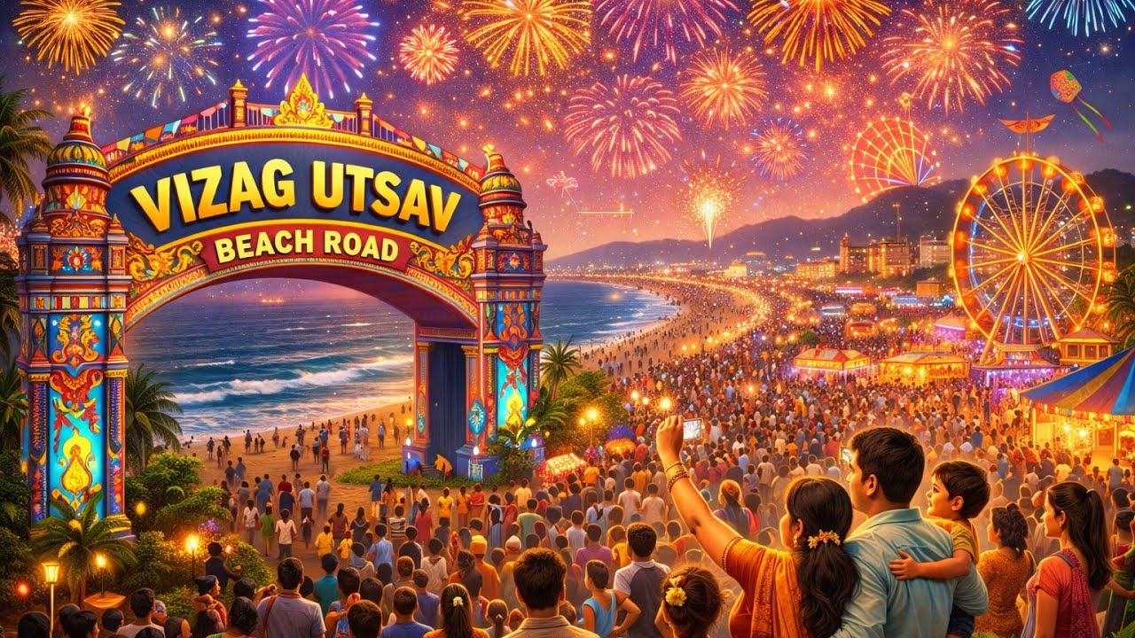 🌟 Vizag Utsav 2026 Highlights | Beach Road Fest Moments 🔥😍
