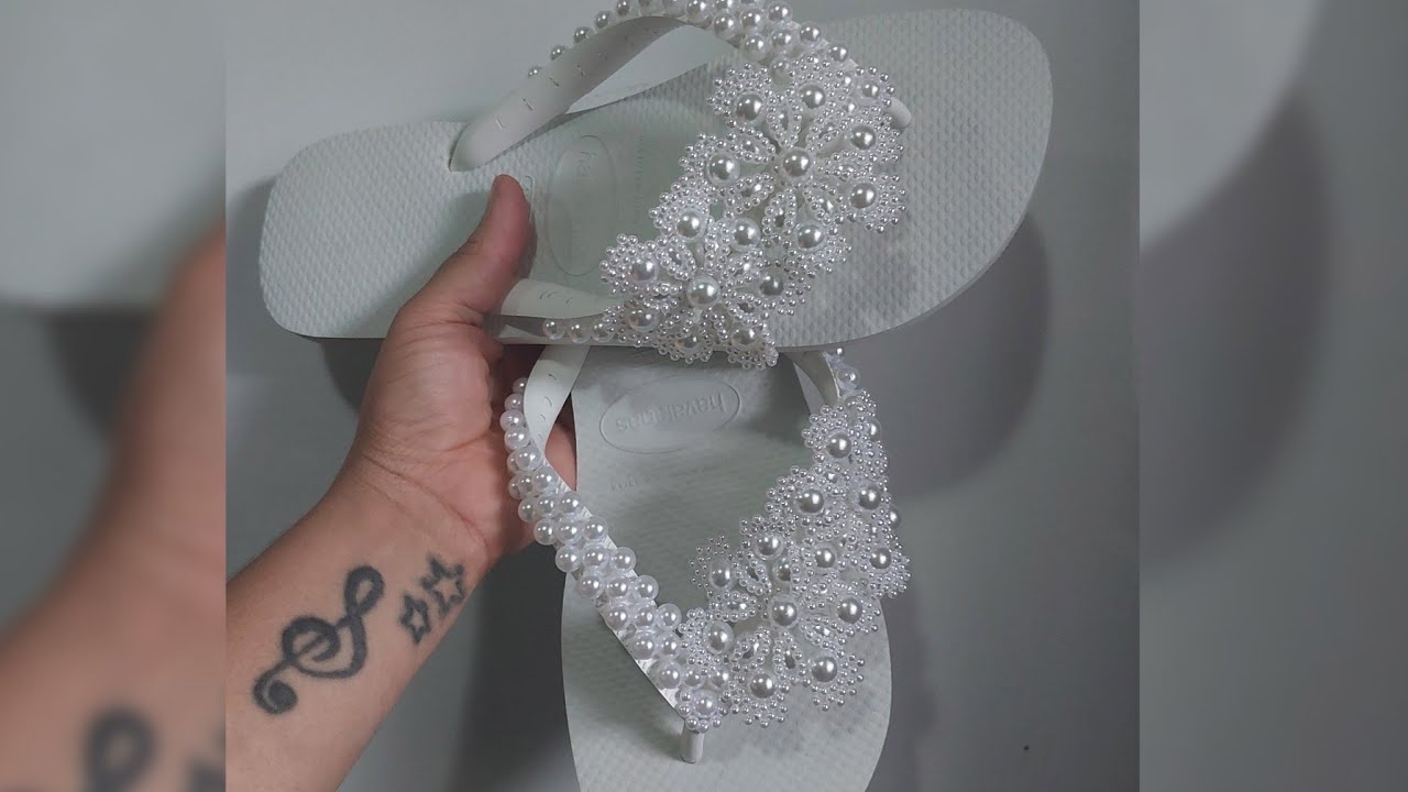 diy tutorial Como fazer um lindo chinelo bordado vídeo aula completa ❤️ 