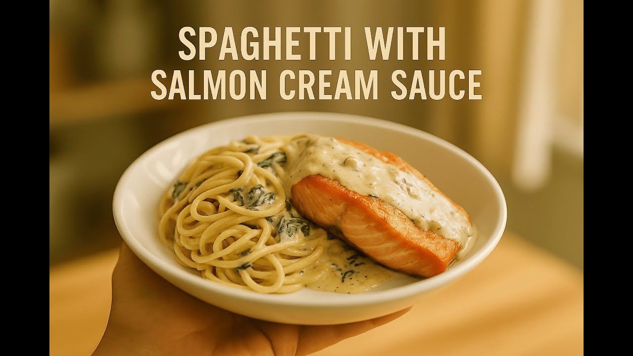 Quick & Delicious Spaghetti with Salmon Cream Sauce (Cajun style) l สปาเก็ตตี้ครีมซอสแซลมอน