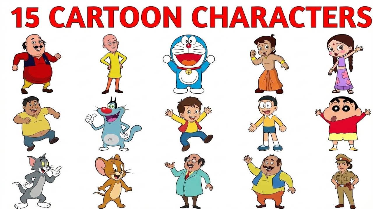 15 Cartoon characters name in english ||Cartoon characters Name || Popular Cartooncharacters