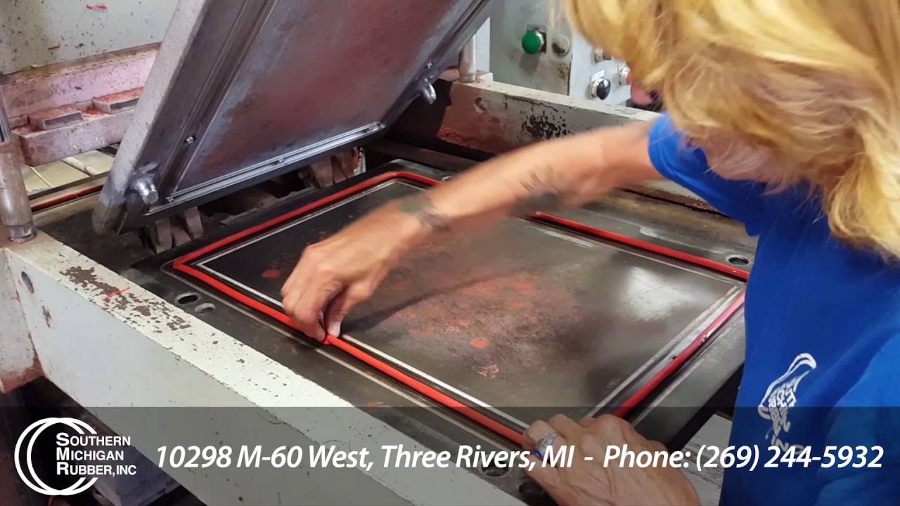 Molding Gasket via Hydraulic Press - Southern Michigan Rubber