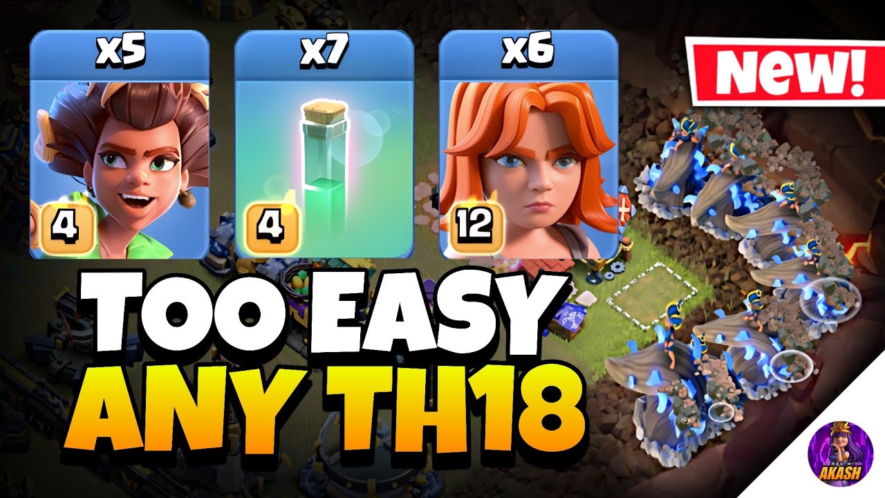 NEW META TH18 Root Rider Valkyrie Attack Strategy | Best TH18 Attack Strategy Clash of Clans