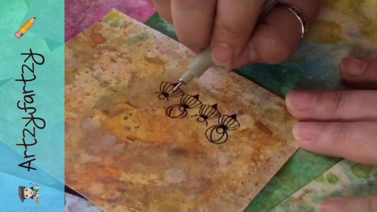 How To Draw Tangle Pattern Ticky-tacky #37 | How To Zentangle | Artzyfartzy