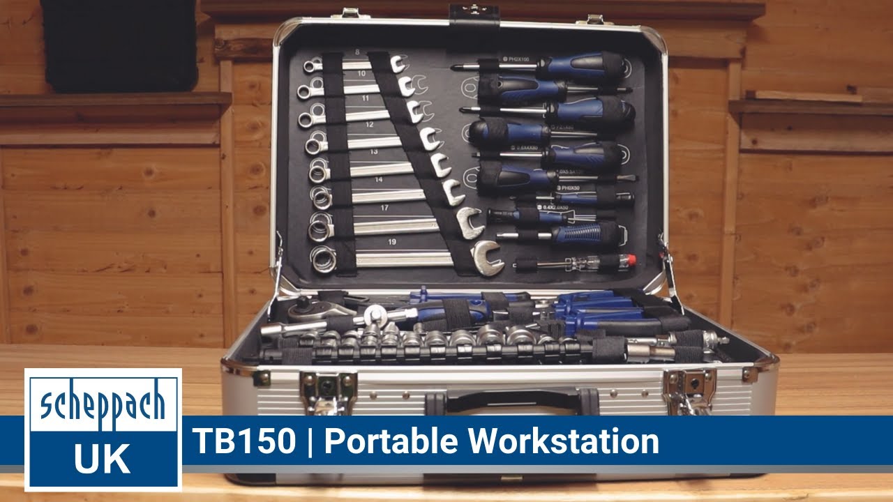 Scheppach TB150 Workstation - High Quality Ratchet and Hand Tool Toolkit