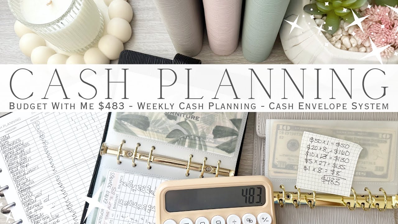 Budget With Me $483 Weekly Cash Planning & Happy Mail | Cash Envelope System | Sinking Funds Savings