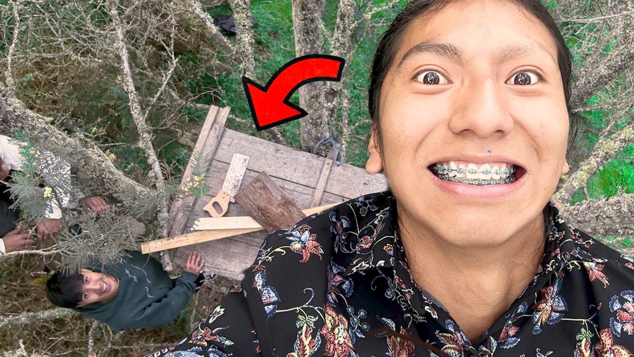 ¡Sobrevivimos en las alturas! Construimos una casa del árbol GIGANTE