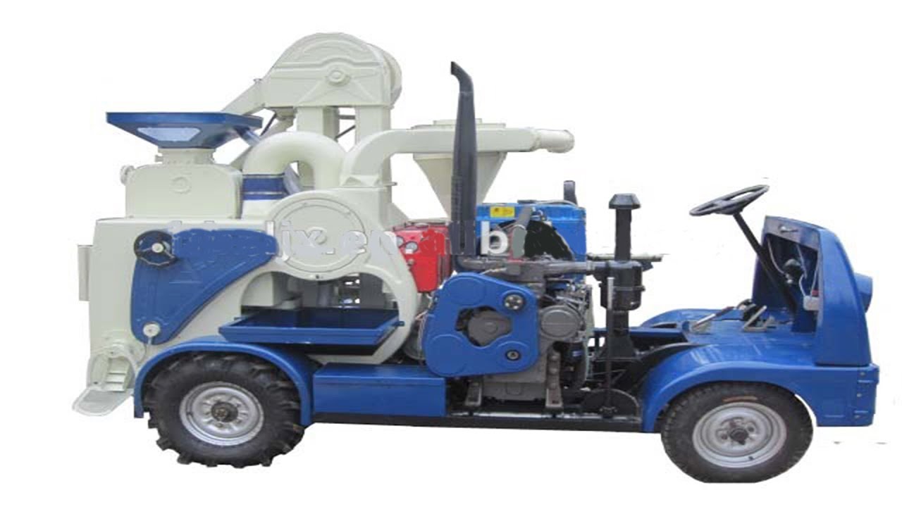Mobile diesel combined rice mill